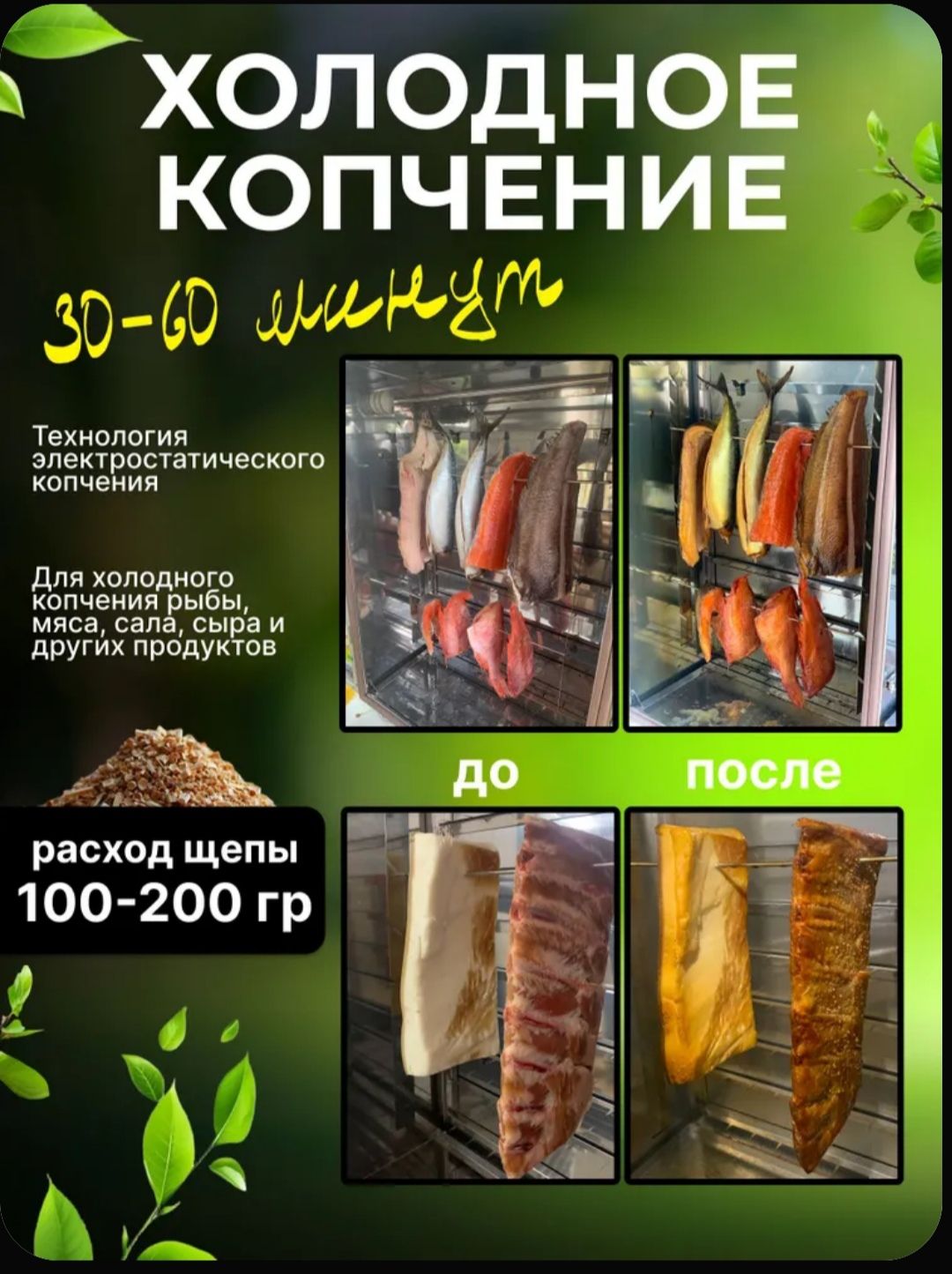 Коптильня холодного копчения с электростатикой